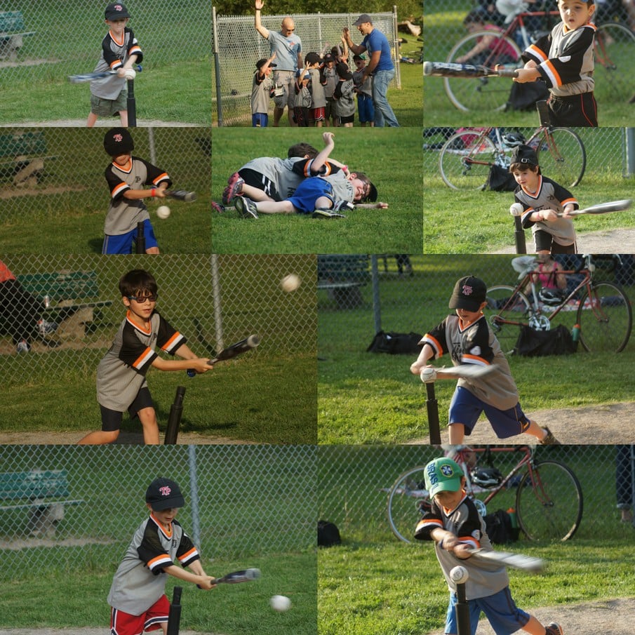 The Tee Ball Division Puffins in action at the Bickford Park North Diamond.